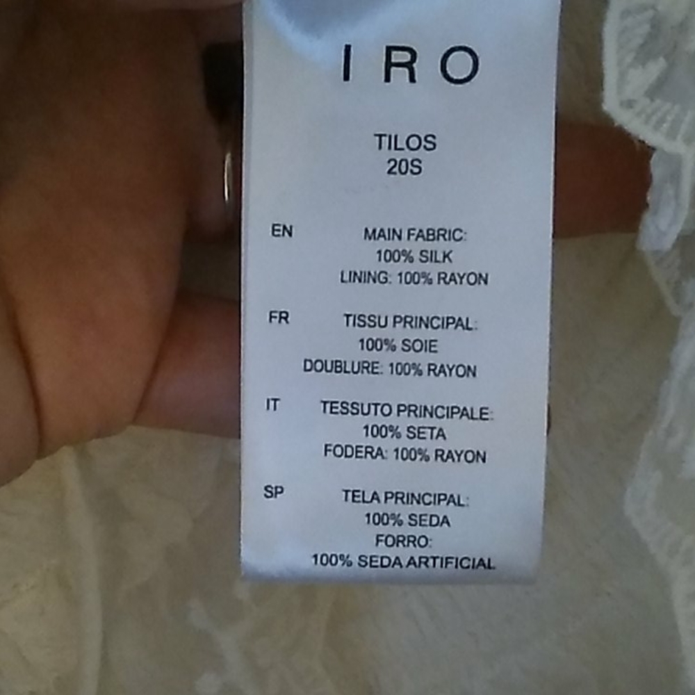 IroTilos Sheer Lace-Up Ruffle Top - Picture 5 of 8
